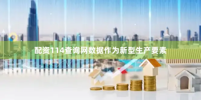 配资114查询网数据作为新型生产要素